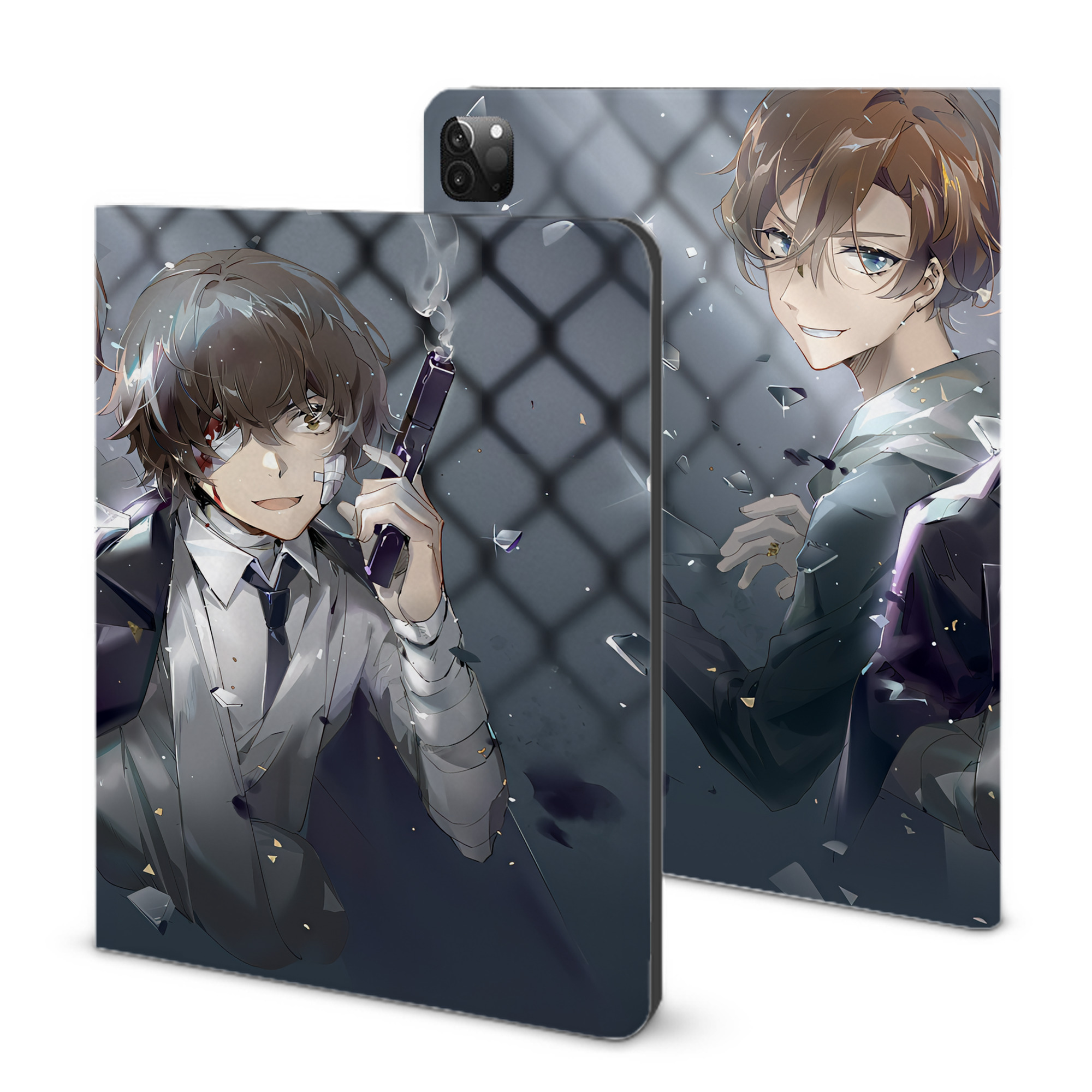 （画像用） 文豪ストレイドッグス Bungo Stray Dogs IPadケース ペンホルダー付き ブックスタイルデザイン